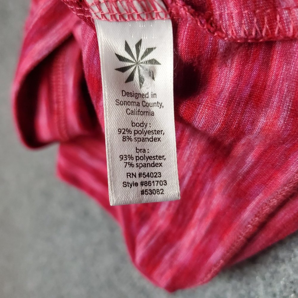 Athleta 861703 Women's Racerback Med Pink & Red Athletic Tinker Tank Bra Top A20 - Picture 4 of 4